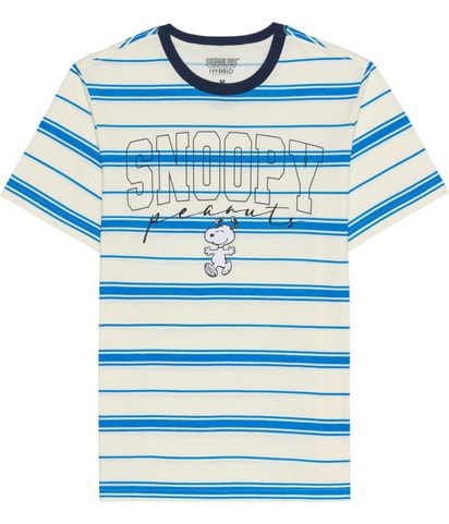 Striped Snoopy Embellished T-Shirt