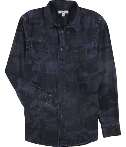 Denim Camo Button Up Shirt