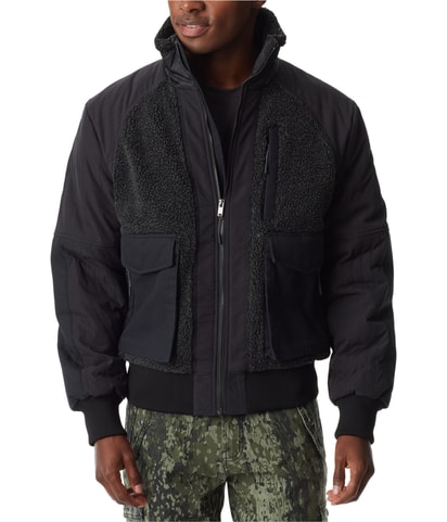 Mixed Media Full Zip Bomber Jacket