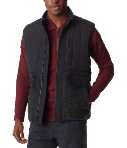 Mixed Media Fleece Vest