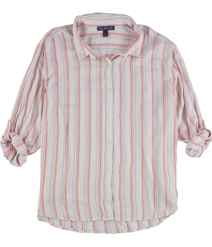 Roll Tab Stripes Button Up Shirt