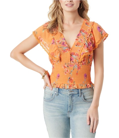 Smocked Ruffled Blouse