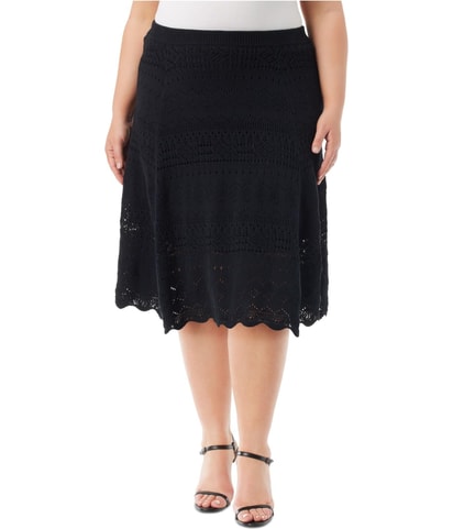 Scalloped Trim A-line Skirt