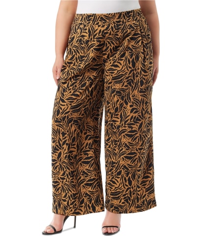Printed Wide Leg Casual Pants