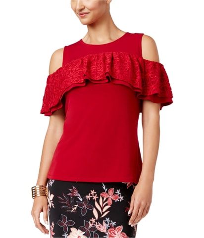 Cold Shoulder Knit Blouse