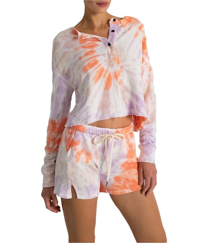 Harleen Button-front Crop Sweatshirt