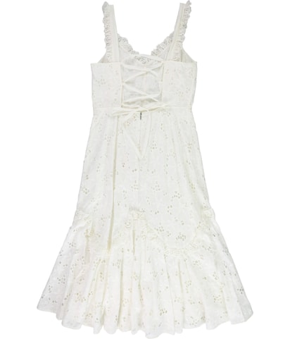 Eyelet Midi Dress