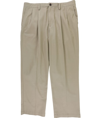 Easy Pleated Straight Classic Khakis Casual Pants
