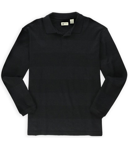 Marled Grid Henley Sweater