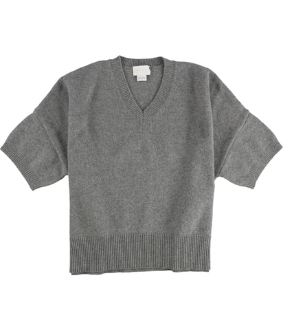 V-Neck Short Sleeve Pullover Sweater