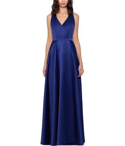 Satin Halter Gown A-line Dress