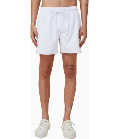 Stretch Tie-Waist Swim Bottom Trunks