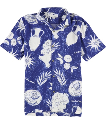 Ceramic Print Button Up Shirt