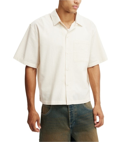 Seersucker Stripe Button Up Shirt