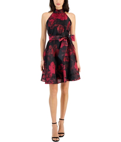 Bow Fit & Flare Dress