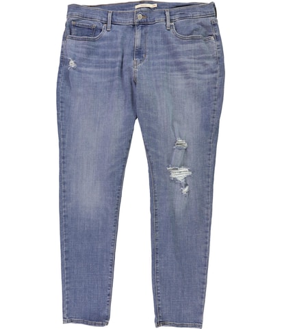 711 Mid Rise Distressed Tapered Skinny Jeans