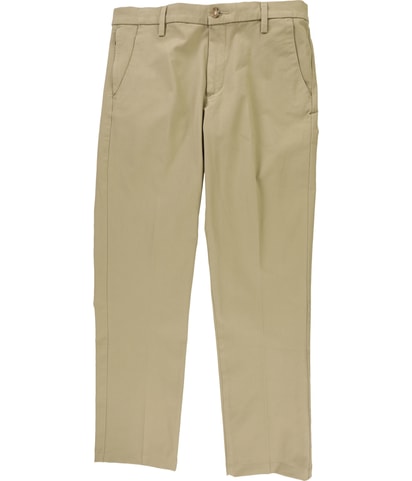 Button Front Tapered Slim Khakis Pants