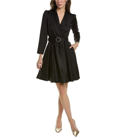 Belted A-line Dress