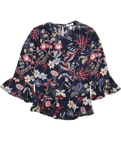 Flounce-Hem Shell Blouse