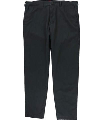Button Front Tapered Regular Khakis Chino Casual Pants