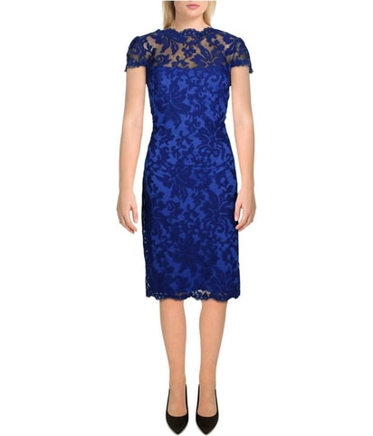 Embroidered Sheath Dress