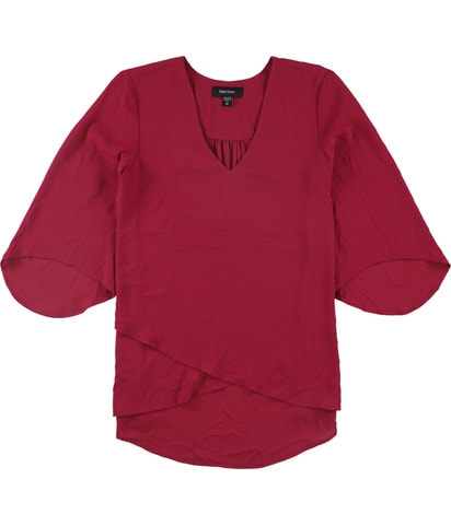 Crossover-Hem Shell Blouse