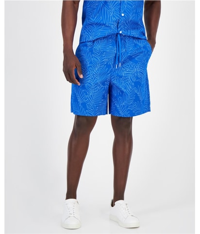 Palm-Print Casual Walking Shorts