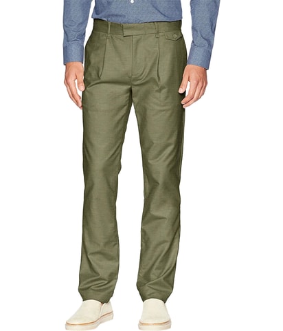 Sateen Straight Leg Relaxed Chino Casual Pants