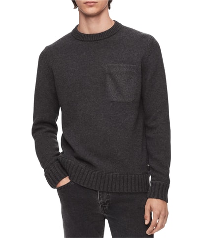 Felt-Pocket Knit Sweater