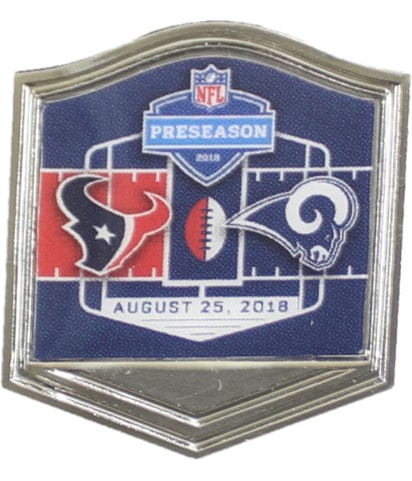 Rams Vs Texans Preseason 2018 Collector Pin Brooche