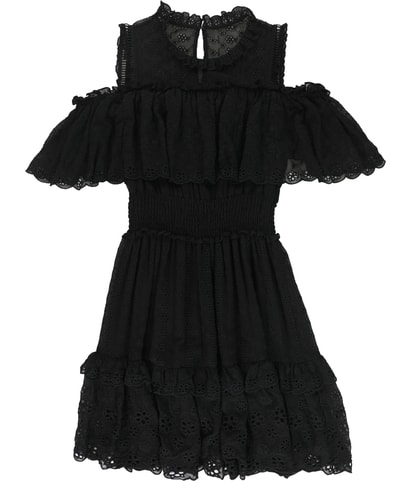 Cold Shoulder Flounce Dress