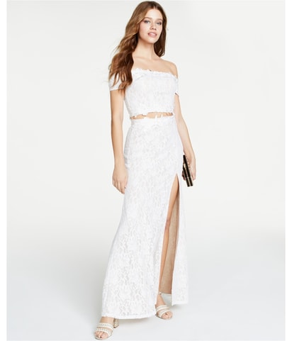 Glitter Lace Maxi Skirt