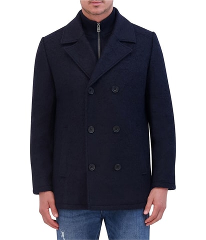 Boucle Double Breasted Pea Coat
