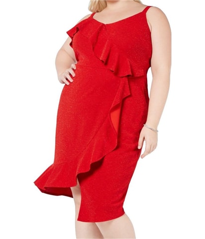 Ruffled Asymmetrical Dress