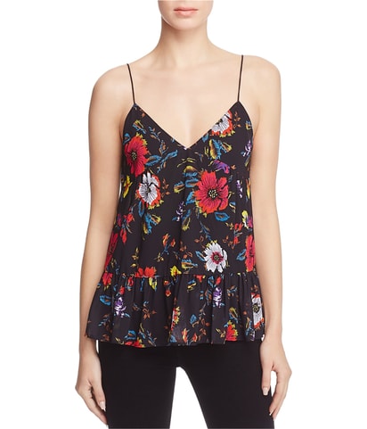 Ruffle Floral Cami Tank Top