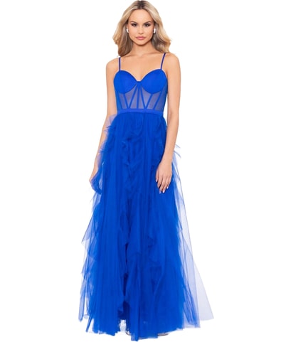 Illusion Ruffled Dress