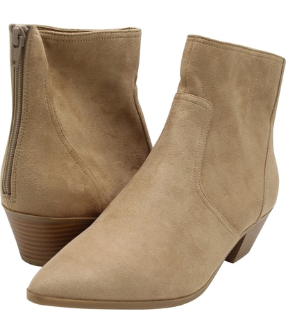 Fuax Suede Solid Bootie Boots