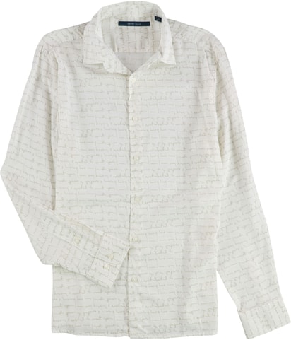 Writing Print Button Up Shirt
