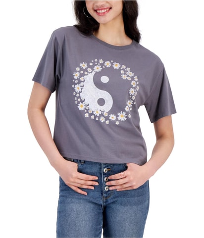 Love Tribe Cropped Relaxed Graphic T-Shirt