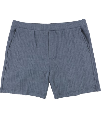 Ribbed Striped Drawstring Athletic Sweat Shorts