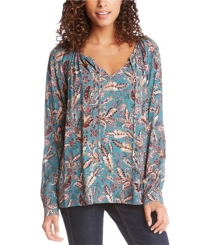 Printed Peasant Blouse