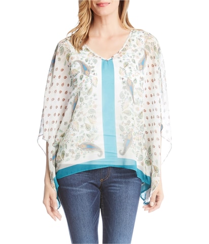 Border-Hem Shell Blouse