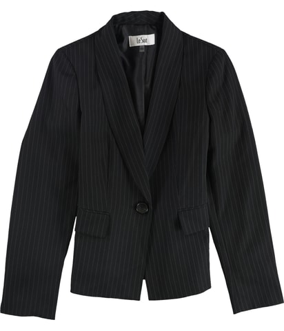 Pinstripe One Button Blazer Jacket