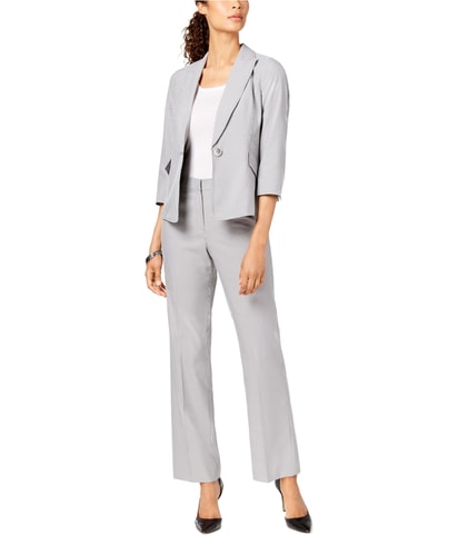 Striped 3/4 Sleeve One Button Blazer Jacket