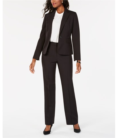 Pinstripe One Button Blazer Jacket