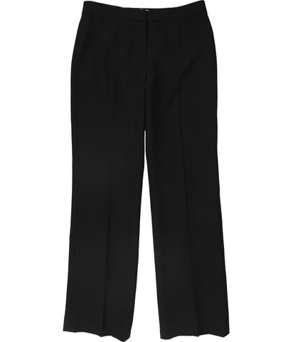 Solid Straight Leg Casual Pants