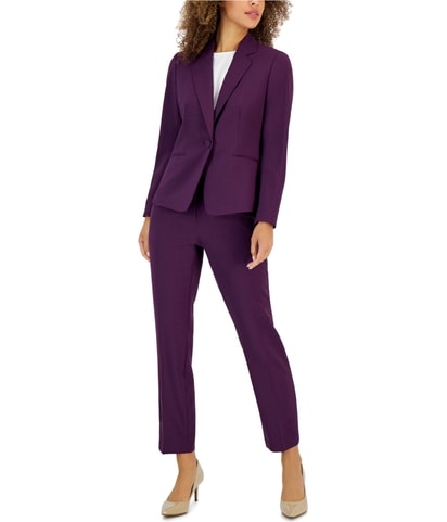 Crepe Solid One Button Blazer Jacket