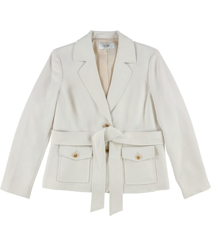 Belted Safari Two Button Blazer Jacket