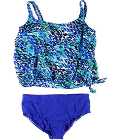 Side-Tie Blosuon Brief 2 Piece Tankini