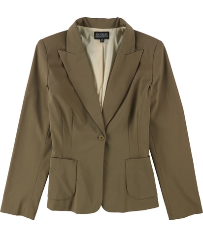 Solid One Button Blazer Jacket